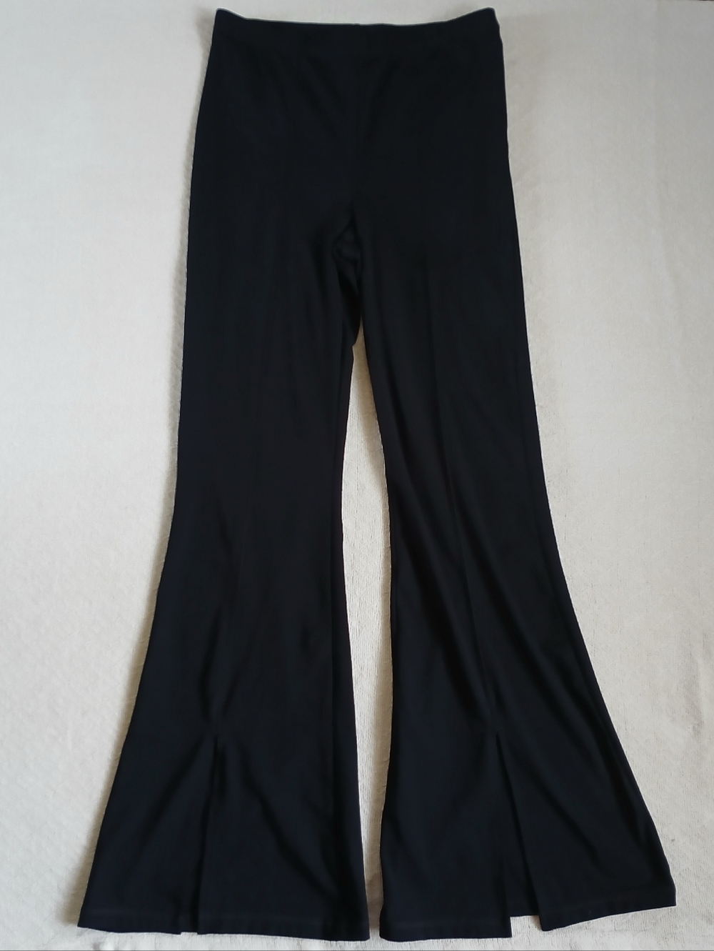 aeo ♡ everything flare black legging medium american eagle split hem